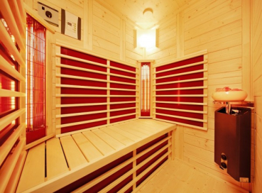 Preview: Infraworld® Infrarotkabine TrioSol Natura 148 Ecke / Rechts